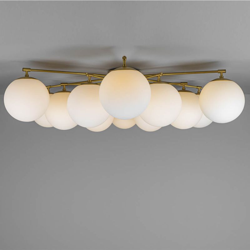 Schwung Orion Round Burnished Brass Ceiling Light